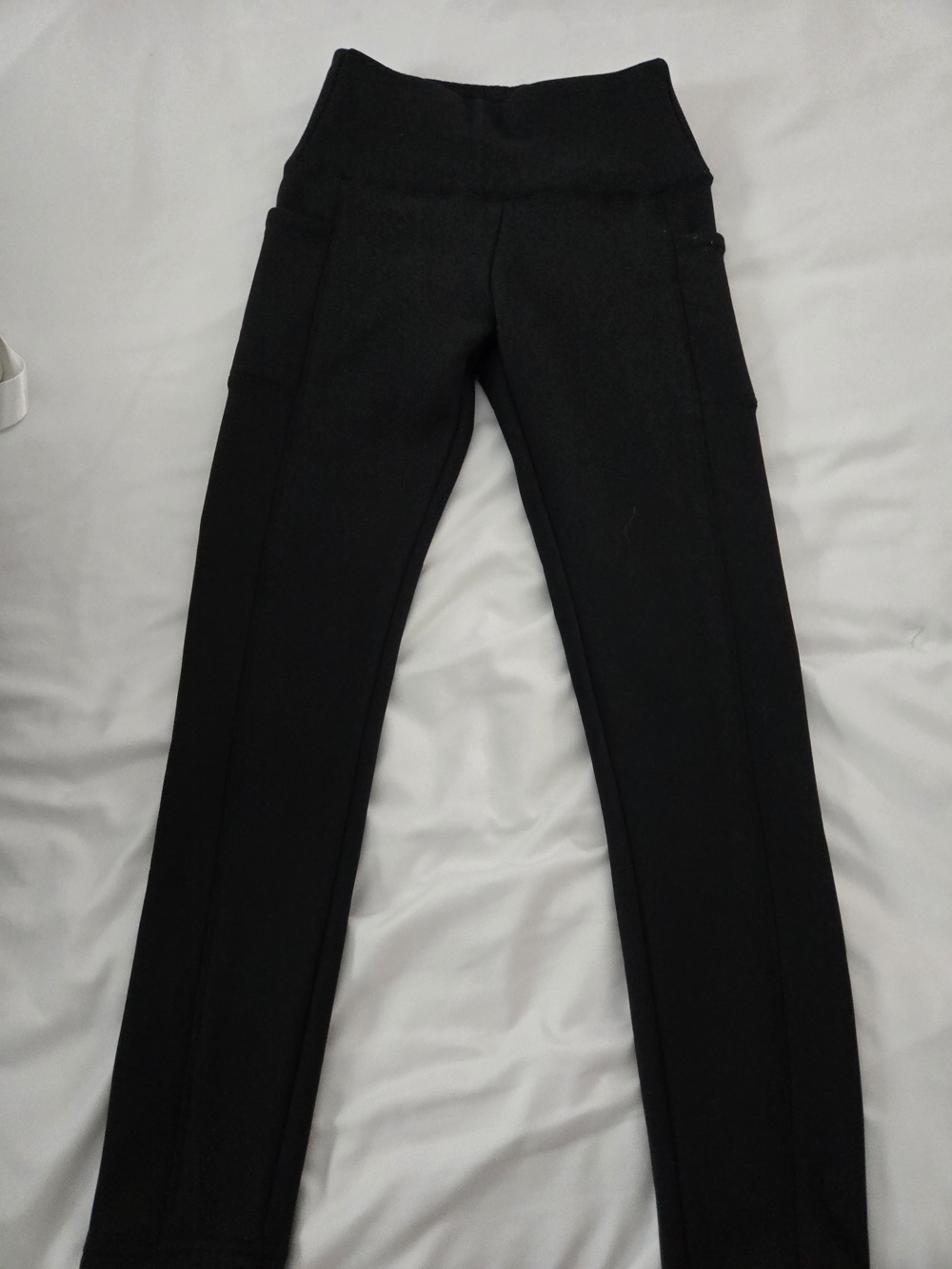Source Unknown Black High-Waist Fleece Leggings